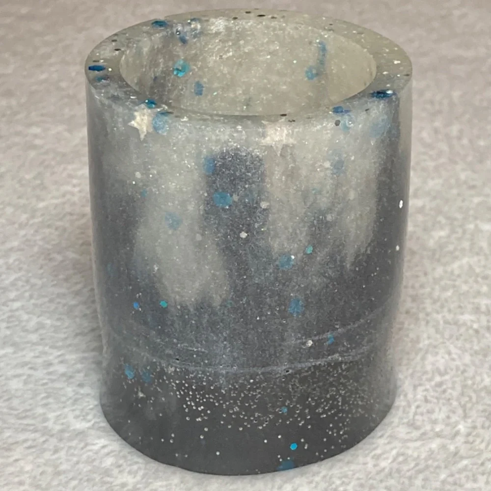 Small Resin Jar/ Pencil, Makeup Brush Holder
